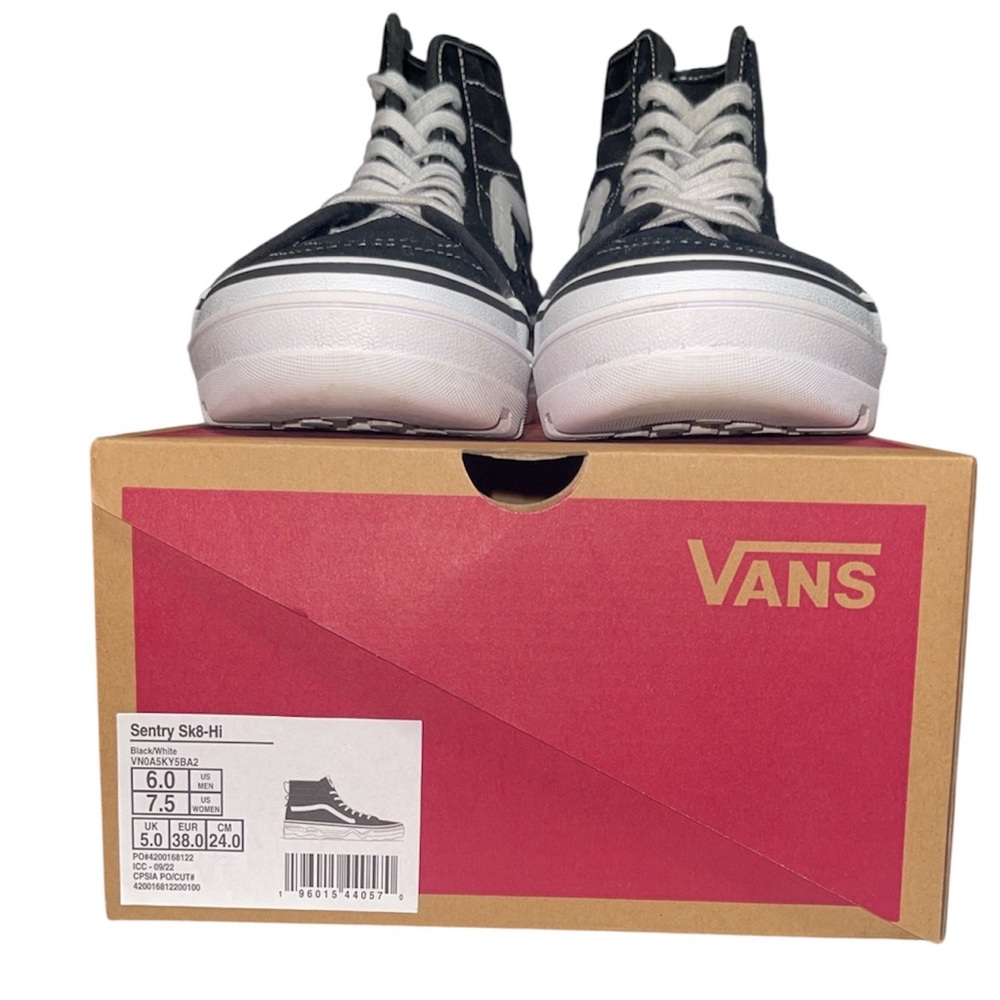 Vans Sentry Sk8-Hi Black and White High Tops